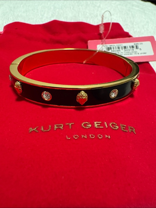 Kurt Geiger Jewelry - NWT Kurt Geiger London Black Enamel & Gold Bangle With Dustbag